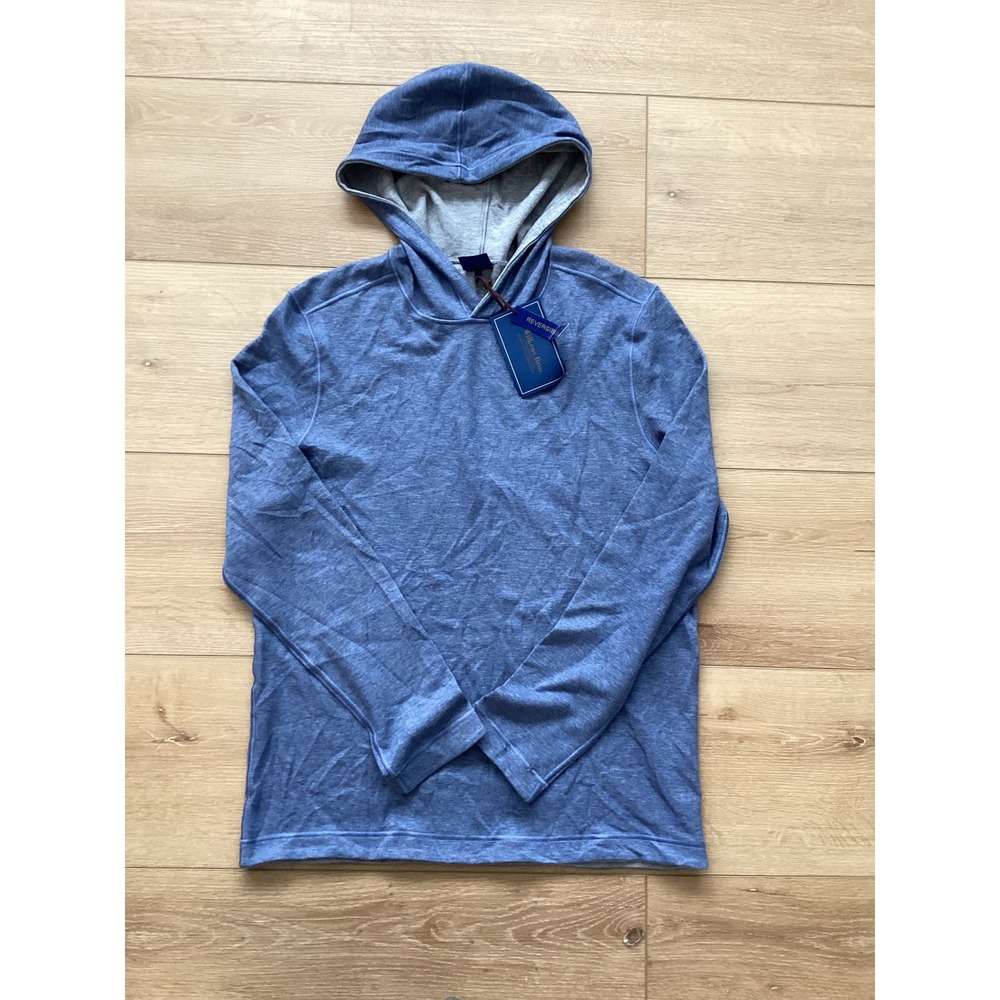 Wilkens Bros Heritage Collection Mens Reversible Hoodie‎ Blue Grey size small